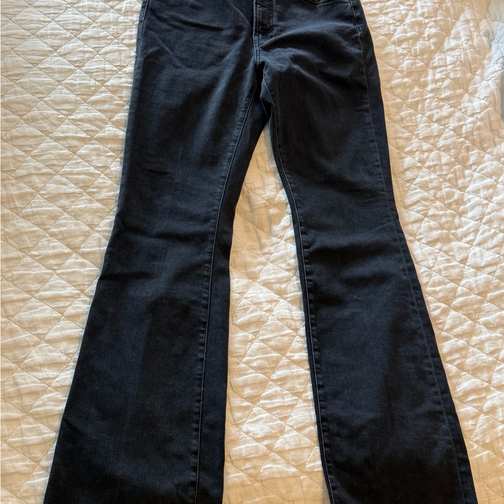 Veronica Beard Cameron Bootcut Jeans with raw hem